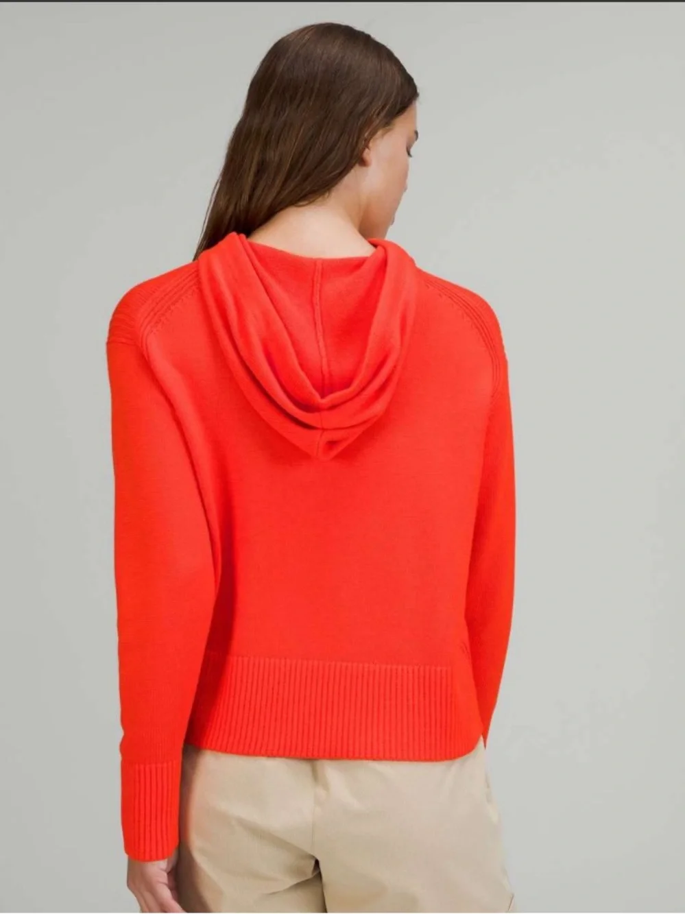 Lululemon Women’s Double knit Sweater Hoodie-Autumn Red size L